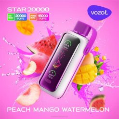 VOZOL Vape Flavours - VOZOL STAR 20000 PEACH MANGO WATERMELON F48P16